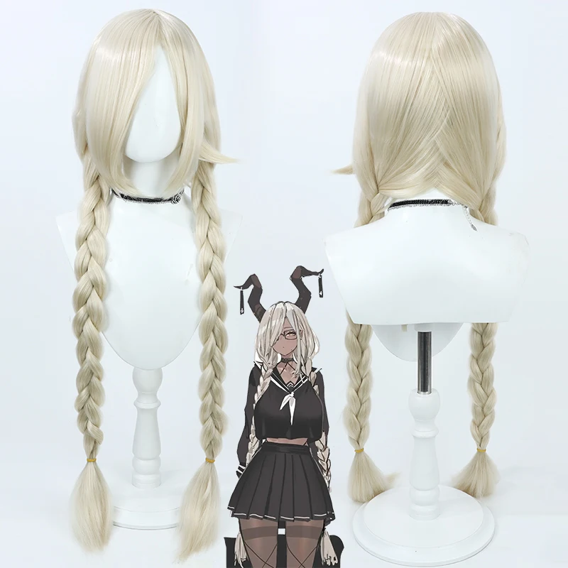 

Game Azur Lane IJN Owari Cosplay Wig 90cm Long Beige Heat Resistant Synthetic Hair Halloween Party Role Play Carnival + Wig Cap