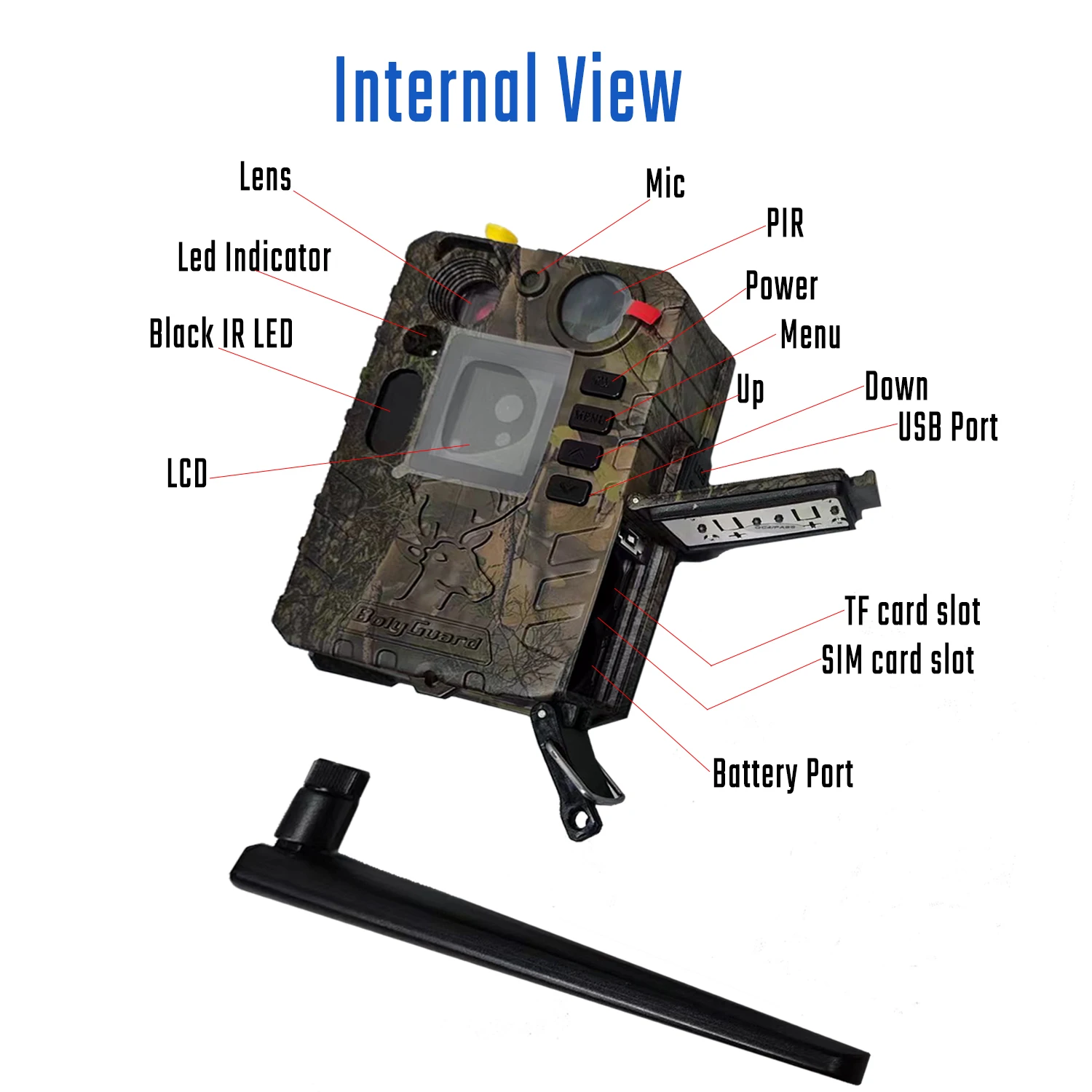 Boly BG410-MS 940nm Black IR Dual Flash 4G Wireless Hunting Camera Invisible Game Trail Camera with Motion Sharp Technology