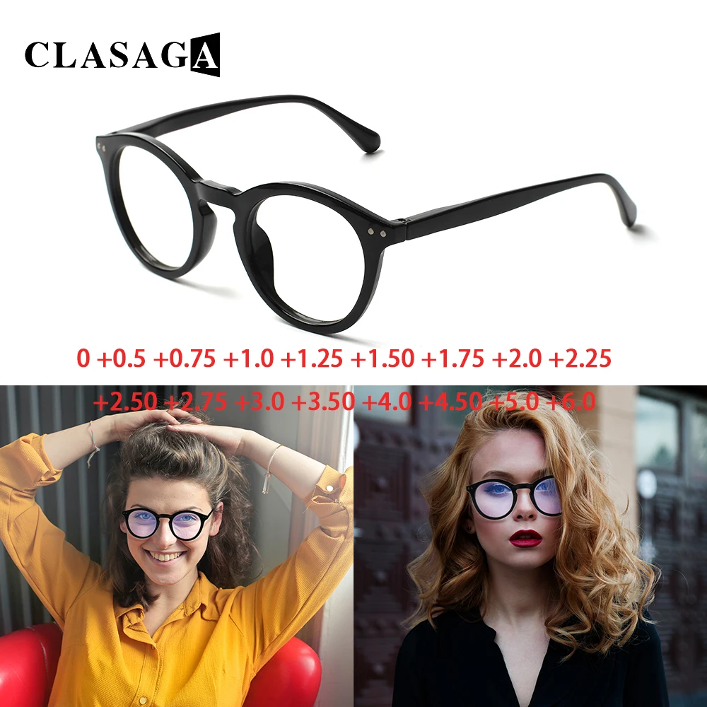 

CLASAGA Fashion Reading Glasses Women Spring Hinge Lightweight Presbyopic Readers Eyeglasses with Diopter +0.5 to +6.0