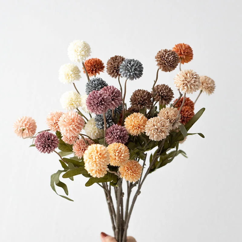 Lush Dandelion Artificial Flower Bouquet for Decor and Special Occasions