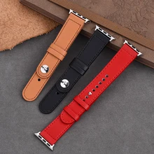  Leather Straps For Apple Watch Band 49mm 45mm 42mm 41mm 40mm 38mm Bracelet Smartwatch Accessories iWatch Series 1 2 3 4 5 SE 6 7 