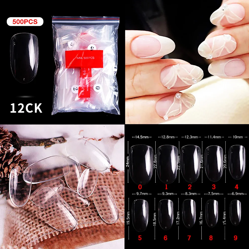 

500pcs/bag Fake Nail Short Full Cover Manicure Nail Art 500pcs/bag
