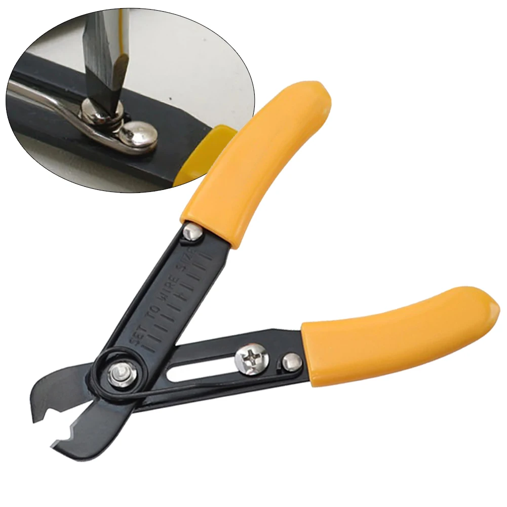 

Metal&Plastic Adjustable Mini Wire Cable Stripper 130mm Electrical Wire Cable Single Hole Flush Plier For Hand Tool Accessory