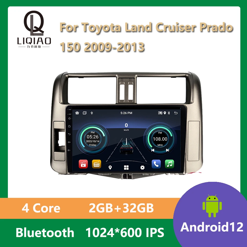 

Quad-Core Car Radio For Toyota Land Cruiser Prado 150 2009 2010 2011 2012 2013 IPS 9" Touchscreen GPS Navigation Head Unit FM AM