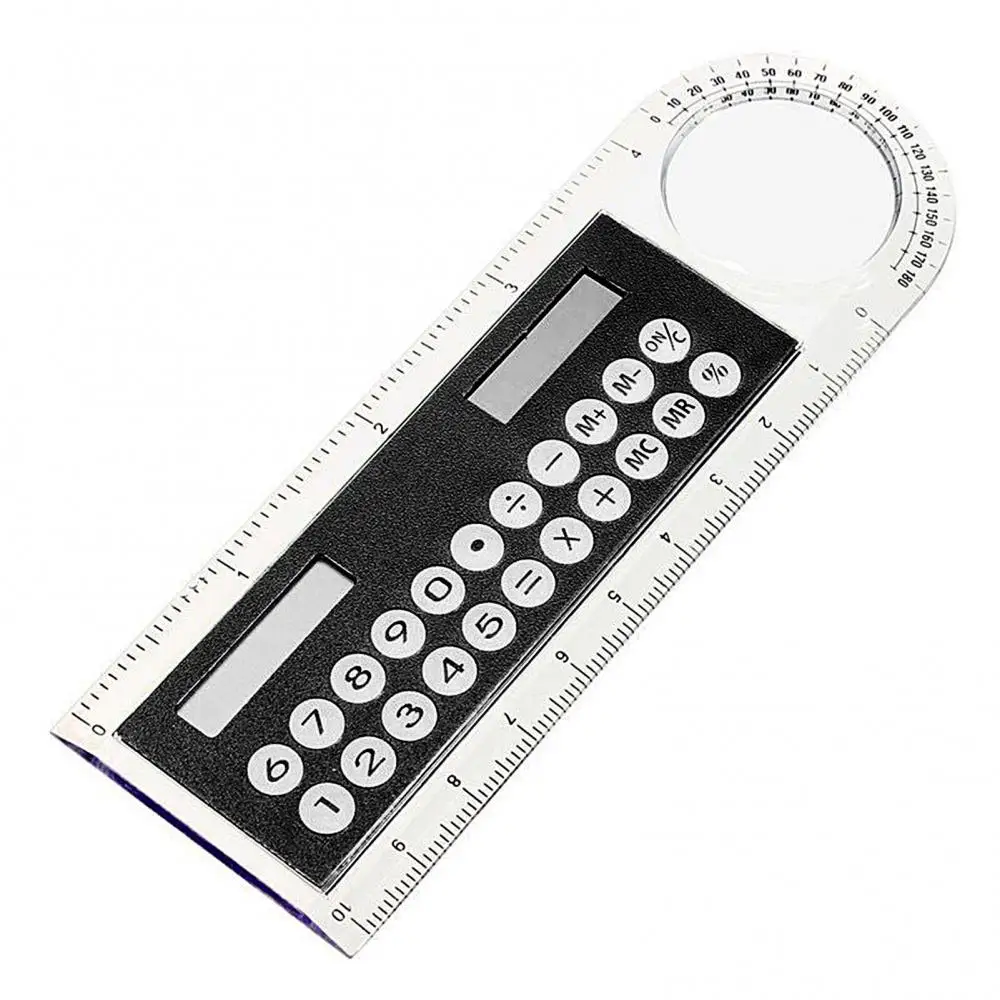 Mini Portable Multifunction Colorful Student Ruler Calculators Portable Solar Energy Counters Random Color Student Calculator foldable scientific calculators,electronic calculator,scientific calculator,solar calculator,basic calculator,mini calculator,math learning tools