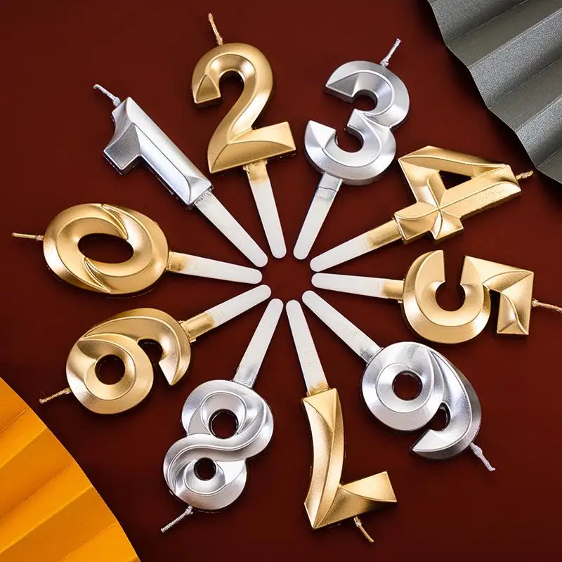 Digital Candle Number Birthday Paper Cake Candle Kids Birthday Party Wedding Cake Favor Decoration Number Candles cake candles