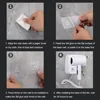 Professional Hotel Hair Dryer Wall-mounted Powerful Strong Wind Bathroom Toilet Household Blow Dryer Punching with 3M Glue 6
