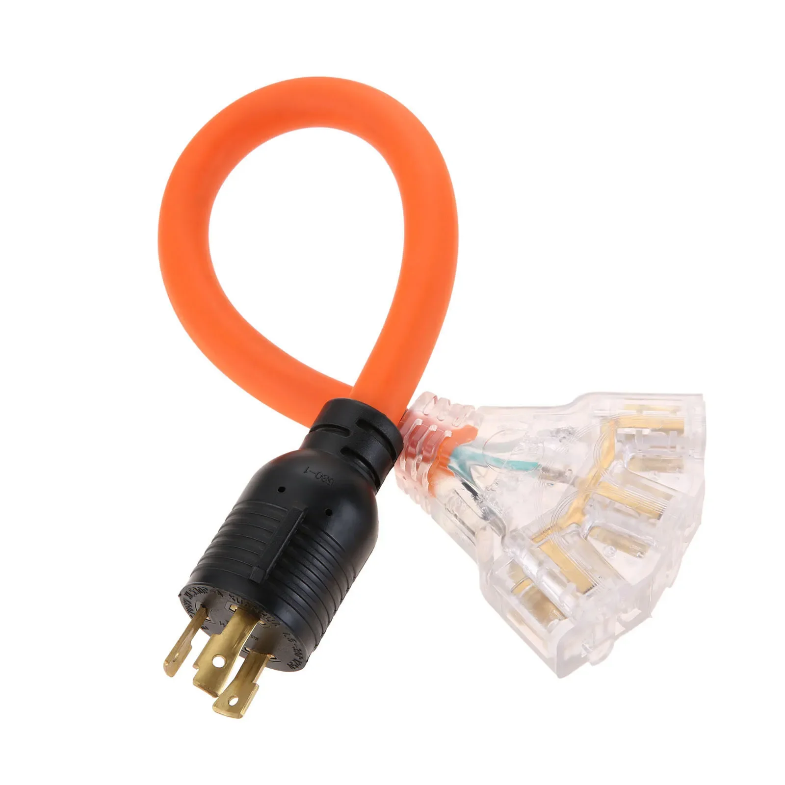 3 prong-発電機アダプター,30アンペアから15アンペア,電源コード