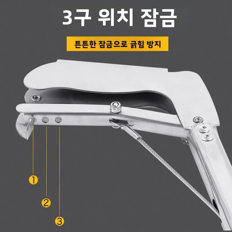 스테인레스 스틸 생선 집게 해산물 취급 도구 물고기 방지 장벽 웨이브 크랩 집게 야외 캠핑 낚시 장비 옐로우 크로커