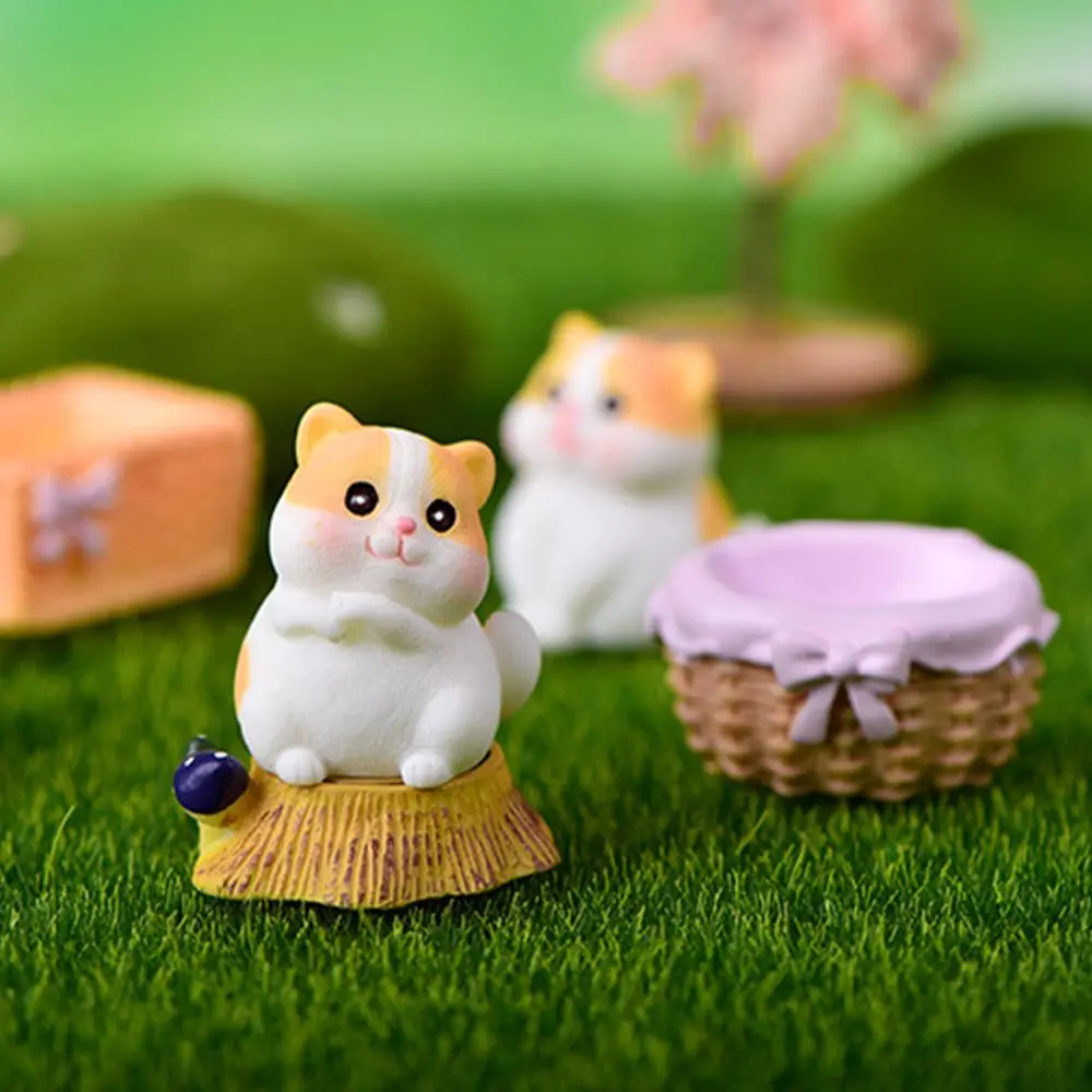 Garden Cat Ornament Miniature Mini Cat Figurine Home Decor Mini Cat