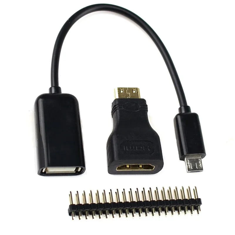 3 em 1 para raspberry pi zero adaptador kit mini adaptador + micro usb ...