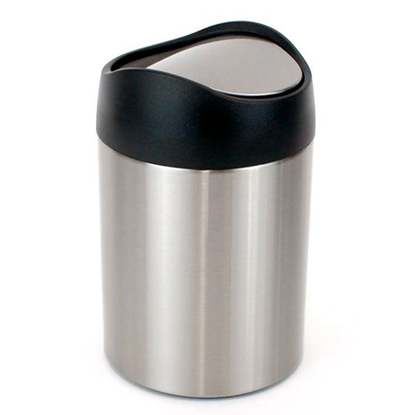 Table Top Bin With Swing Top, Stainless Steel 19x12 Cm, Trash Can