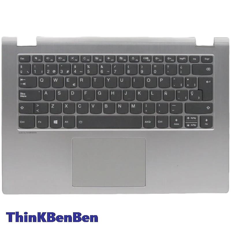 

ES испанская клавиатура, Платиновый верхний чехол для рук, чехол для Lenovo YOGA 530 Flex 6 14 14IKB 14ARR 5CB0R08870