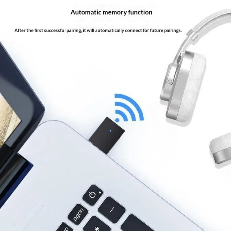 2026 새로운 1PCS USB 5.0 블루투스 오디오 송신기 데스크탑 컴퓨터 TV 오디오 연결을위한 범용 플러그 플레이 무선 어댑터