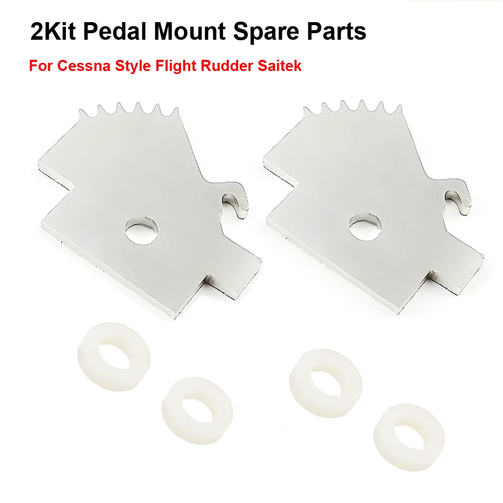 2Pcs Cessna Style Flight Rudder Saitek Pedal Mount Steel Alloy Spare Parts