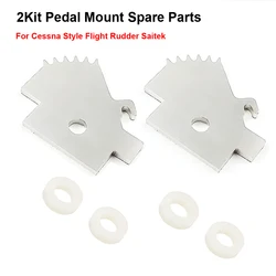 2Pcs Cessna Style Flight Rudder Saitek Pedal Mount Steel Alloy Spare Parts
