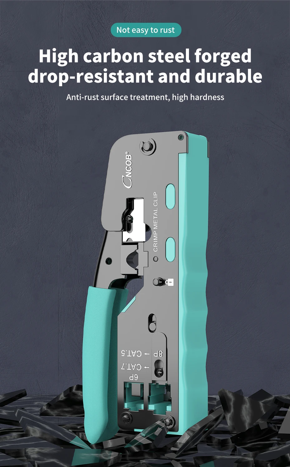 Plugues modulares para passagem, ferramenta crimper, conector,