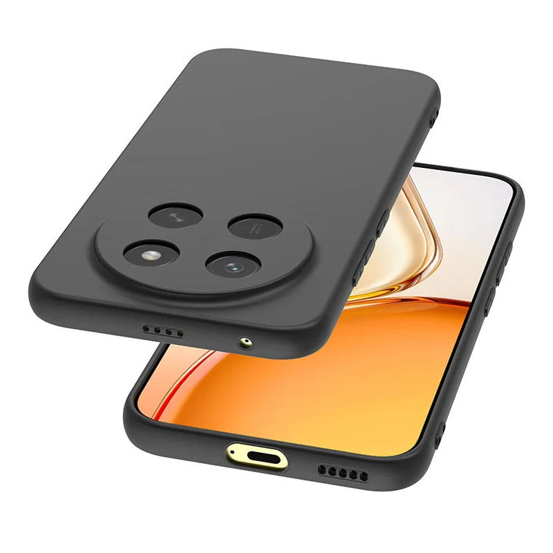 Black TPU Slim Matte Soft Silicone Case for Honor X80 Pro Max - Protective Bumper Back Cover