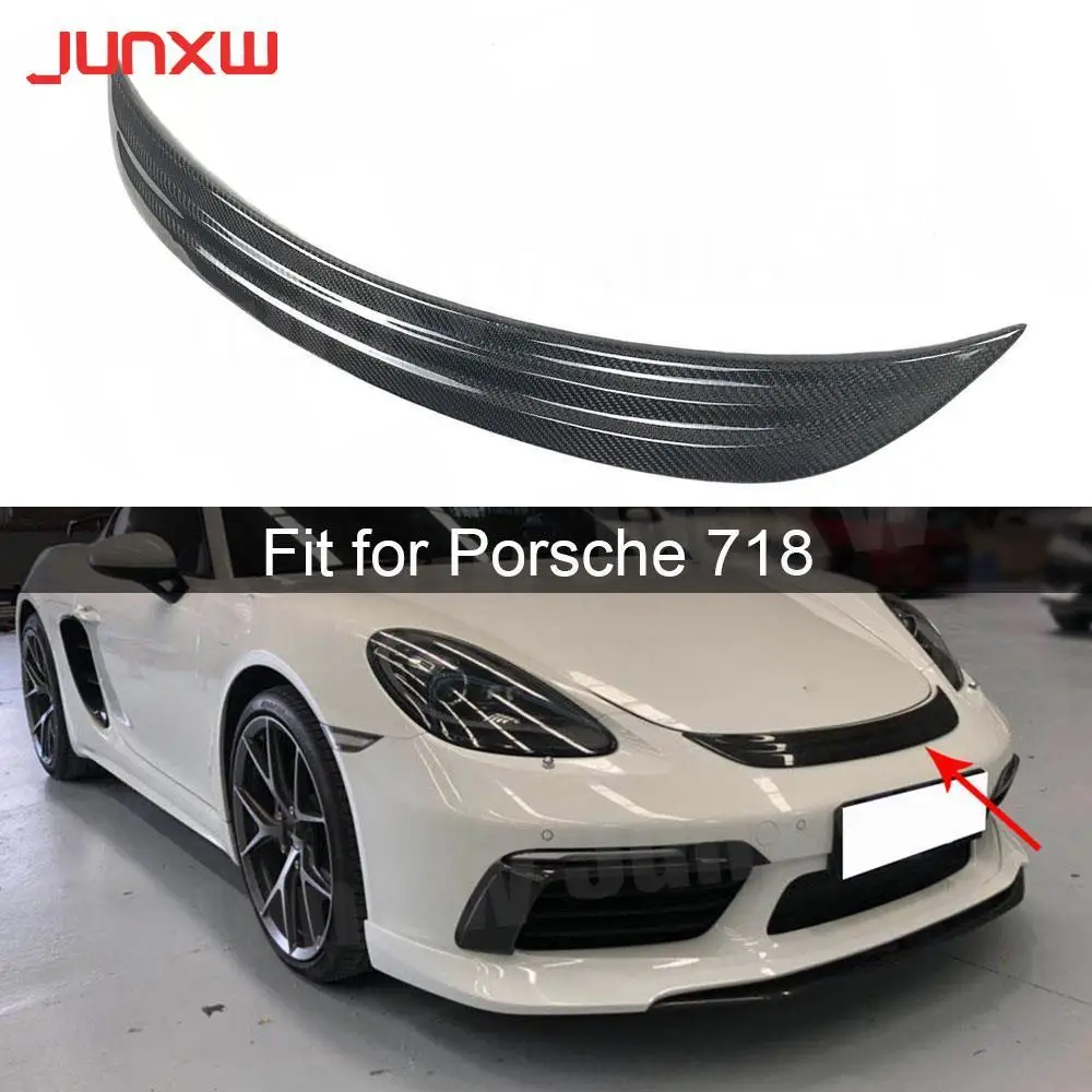 Carbon Fiber Front Bumper Hood Air Vent Trim Grill Decoration Cover fit