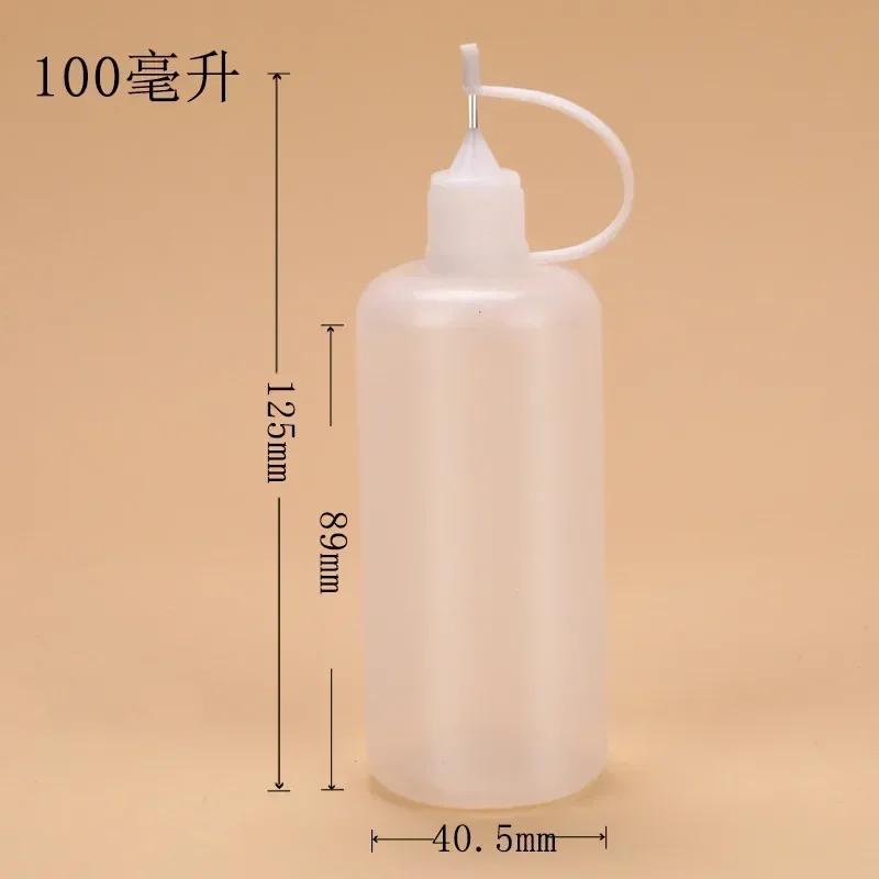 Precision Needle Tip Glue Dispenser Bottle with Childproof Cap, 5-100ml Capacity