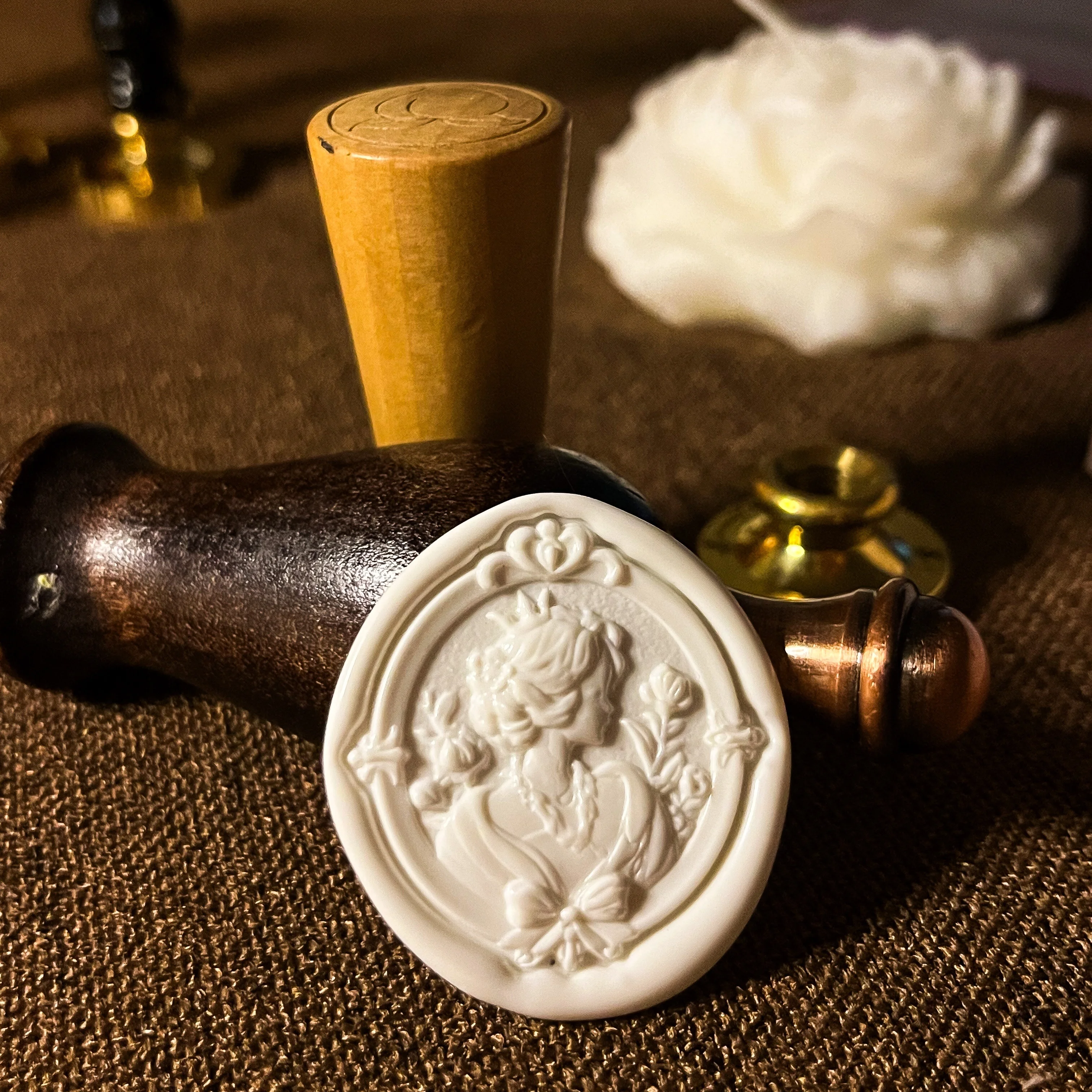 Fire Seal Stamp Copper Head 3d Special-Shaped Relief Wax Seal Stamp Brass Head Envelope Toy Diy Children