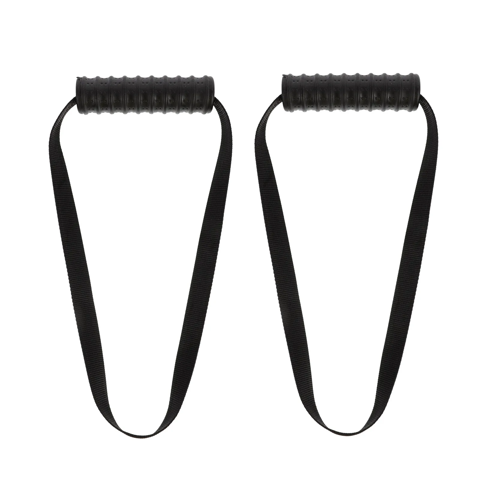 1쌍 피트니스 케이블 핸들 트라이셉 로프 풀다운용 내구성 있는 논슬립 그립, 저항 밴드 운동용 풀 로프
