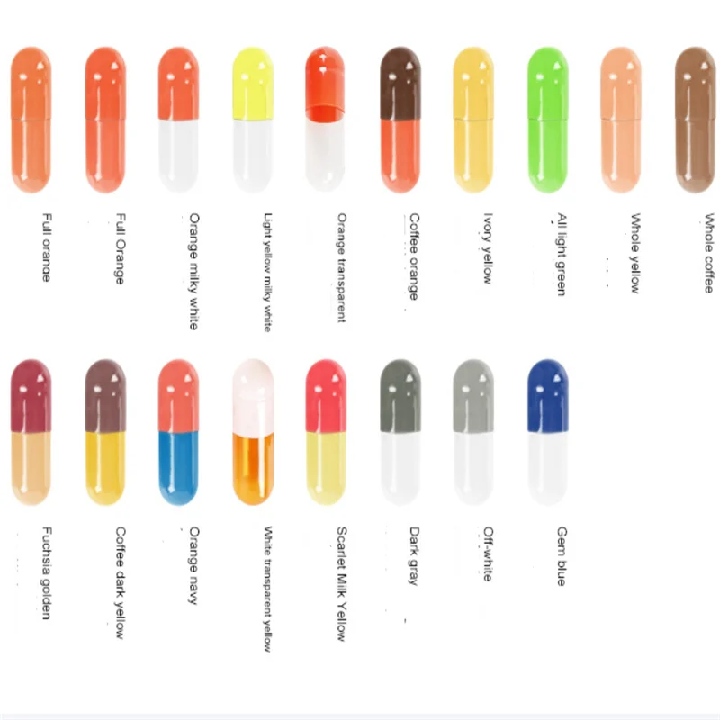1000PCS Vegan Capsule shell SIZE 000 00 0 1 2 3 Joined Vegetarian HPMC Empty Capsules Kosher Halal Food Grade Hollow Capsule empty pill capsule