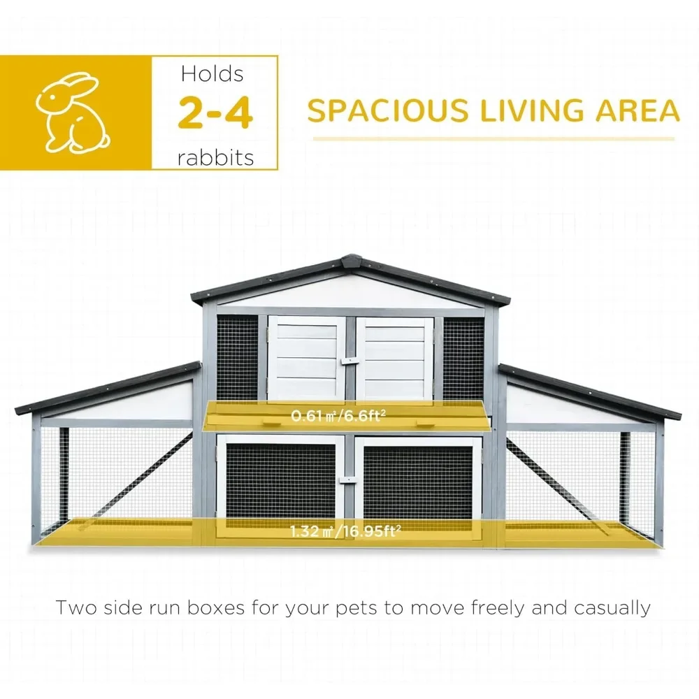 89" Outdoor Rabbit Hutch 4