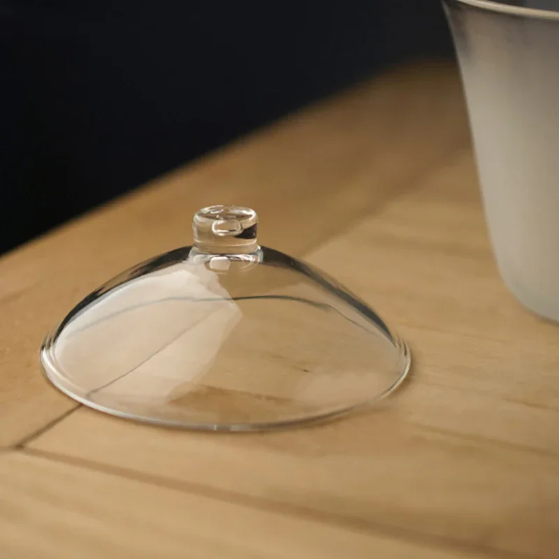 Transparent Japanese Cloud Fog Glass Gaiwan Covered Bowl Matte Texture Hand Grab Heat Resistant Kung Fu Tea Bowl