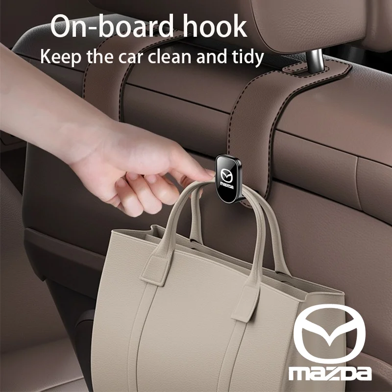 

1Pc Car seat back leather metal hook Interior Accessories for Mazda 3 bk bl bj bn 323 Axela Atenza CX-3 CX-4 CX5 CX-7 CX-9