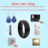 Dual Chip 13.56MHz 125KHz Encrypted Access Ring Attendance Elevator Ring NFC Inductive Fingerprint Lock CUID T5577 Card 2