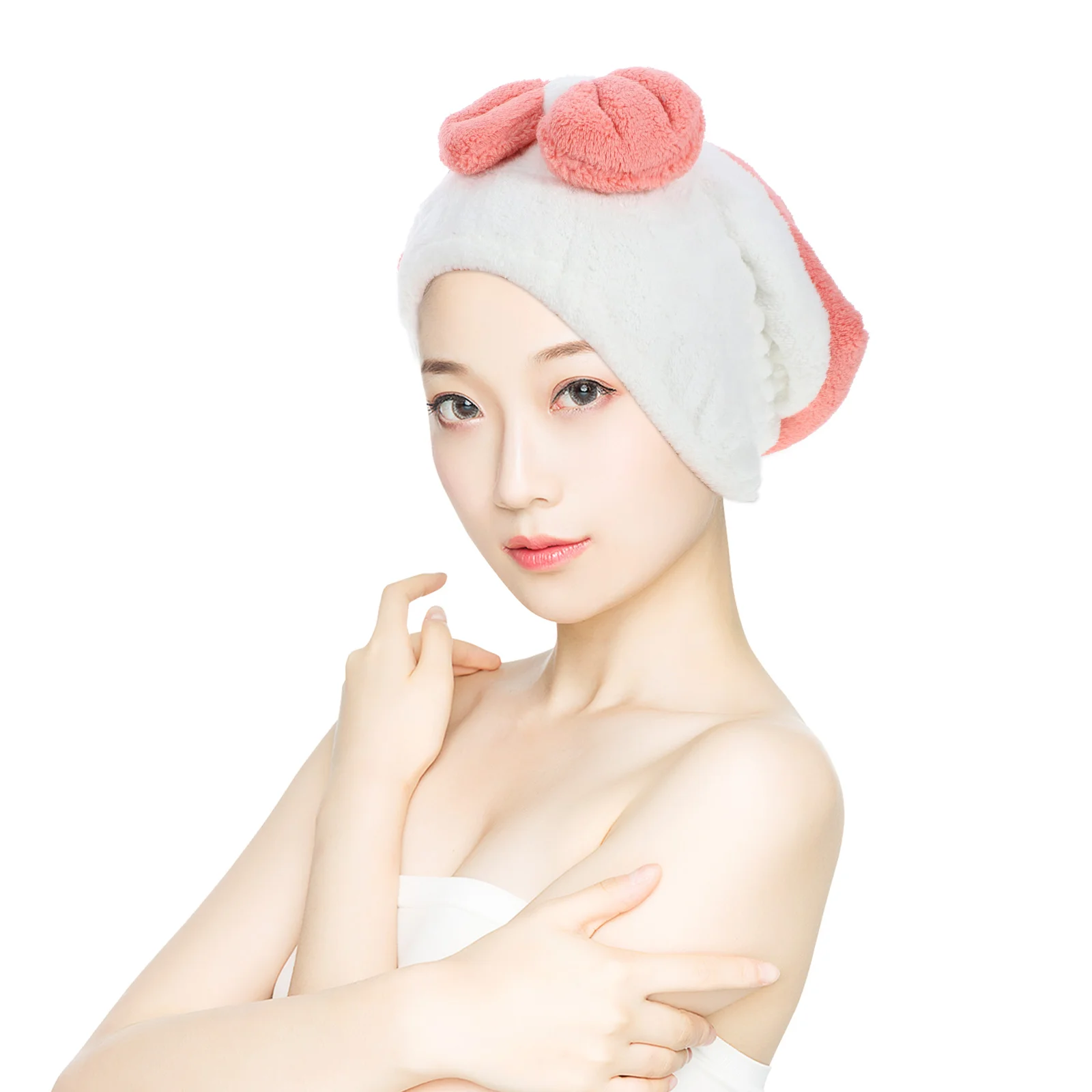 

2pcs Hair Drying Caps Absorbent Hair Drying Hat Quick Hair Dry Towel for Women Girls