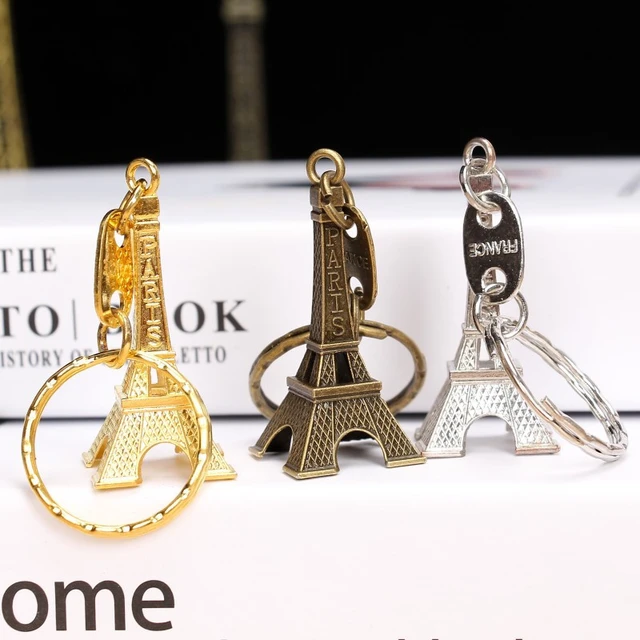 50pcs/lot Fashion Classic French France Souvenir Paris 3D Eiffel Tower  Keychain Keyring Key Chain Ring