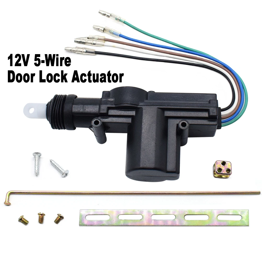 

12V Universal Car Door Power Central Lock Motor Kit With 5-Wire Actuator Auto Vehicle Electric Remote Locking System Accessories