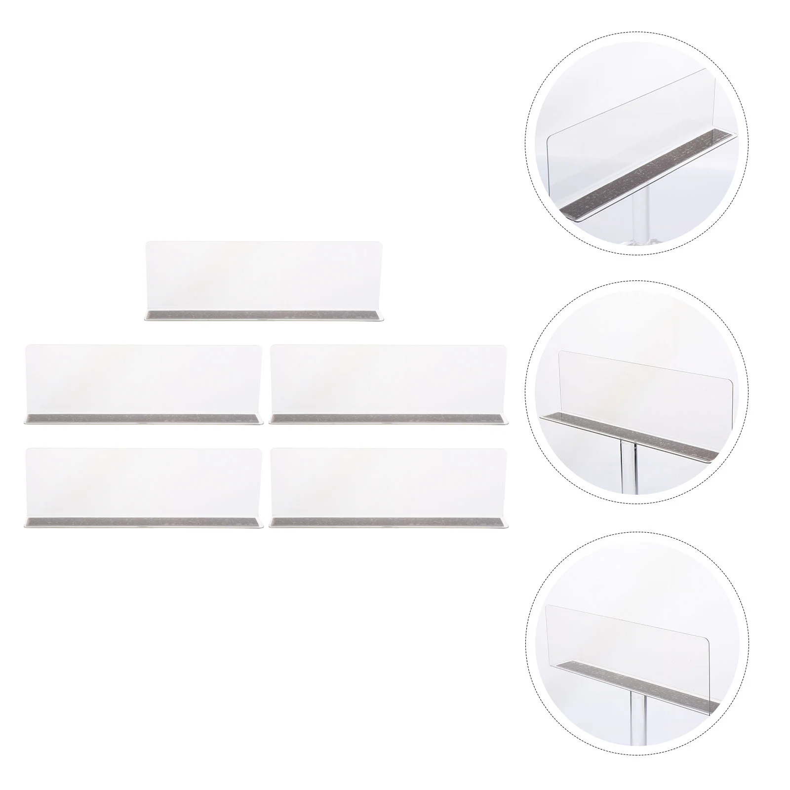 

Plastic Shelf Divider Supermarket Storage Racks Classification Baffle PVC Store Product Baffle Side Isolation Board