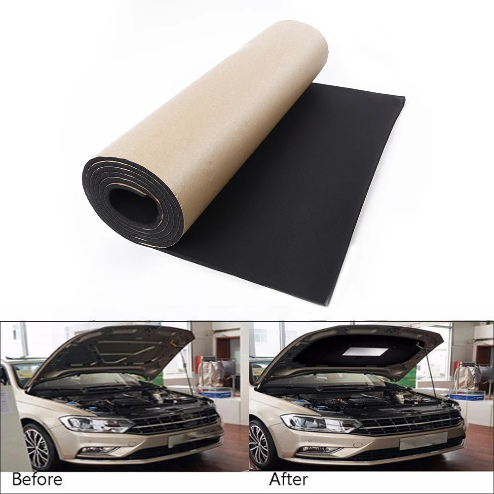 Car Soundproofing Insulation 200*50cm Car Auto Sound Proofing Deadening Insulation Self Adhesive Cell Foam Interior Accessories Soundproof Cotton