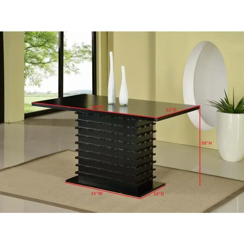 Finish Wood Wave Design Dining Room Kitchen Table