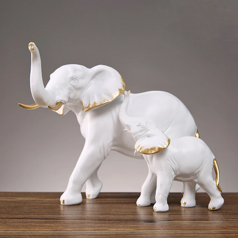 

Home Decor Creative Lucky Elephant Craft Figurine Home Living Room TV Wine Cabinet Study Room Office Desktop Decorations