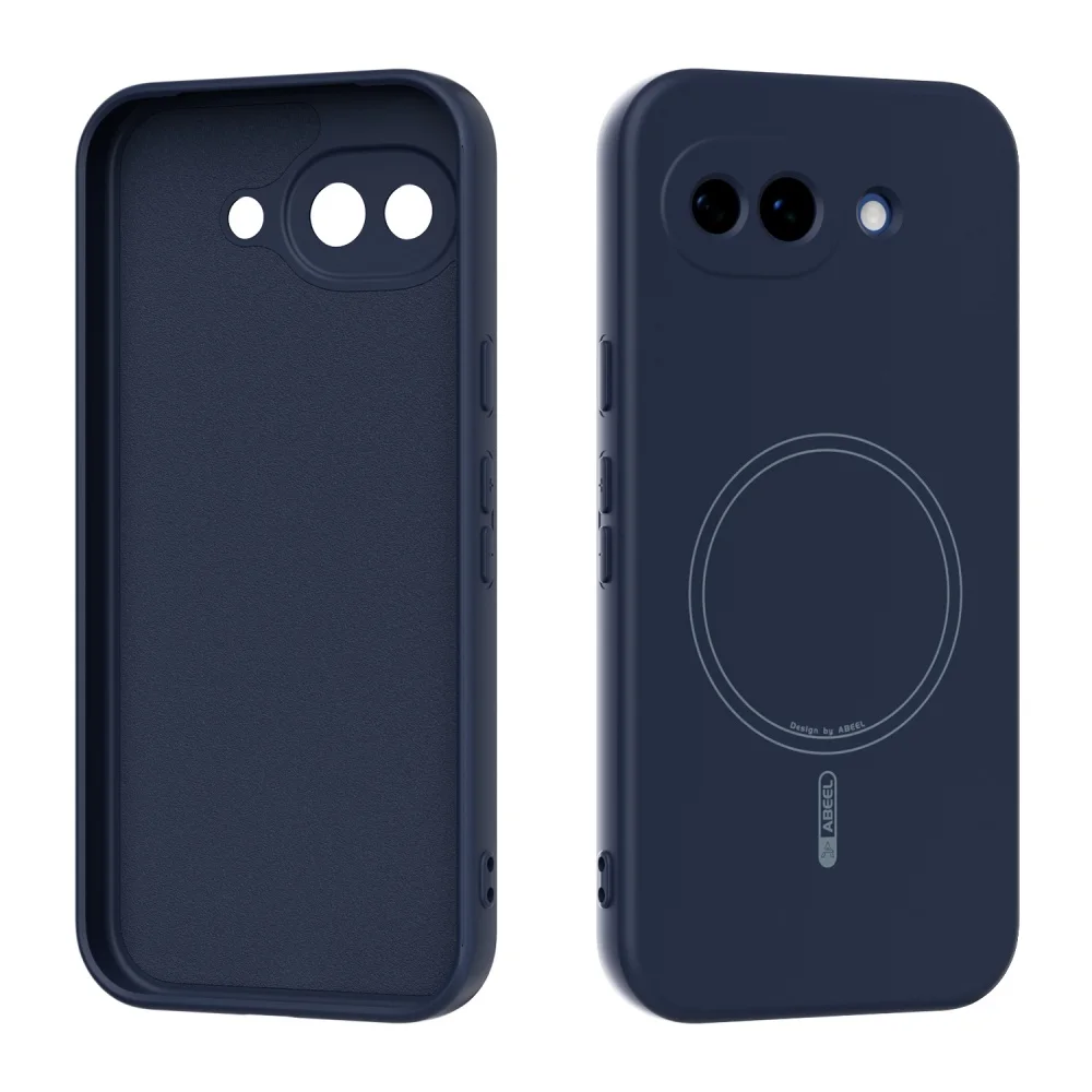 Premium Liquid Silicone Glossy Magnetic Phone Case with Built-In Flocking Lining