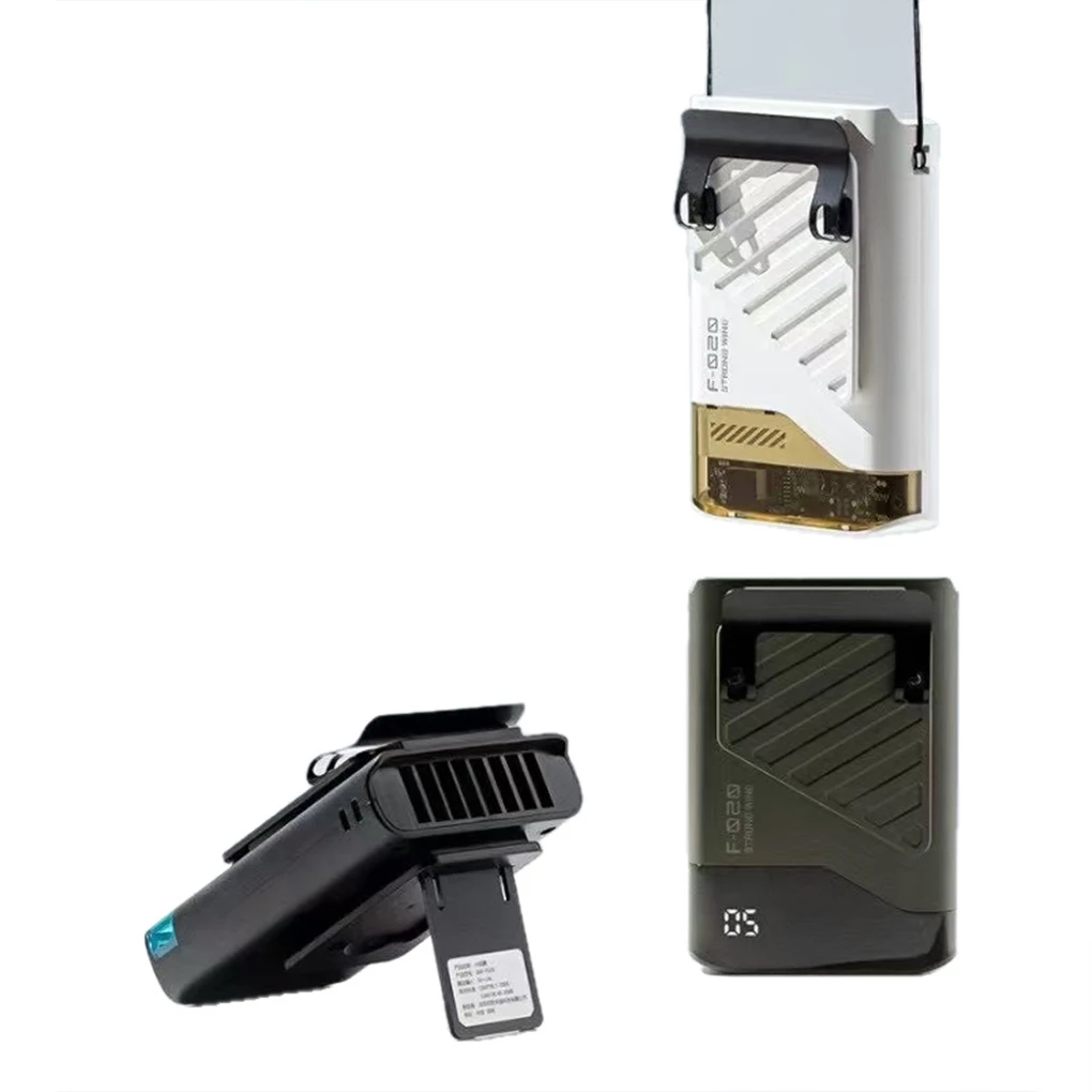 Portable Waist Fan 4 IN 1 Multi-functional Fan Rechargeable Hanging Neck Fan with LED Display 5 Speed 10000RPM Cooling Clip Fan