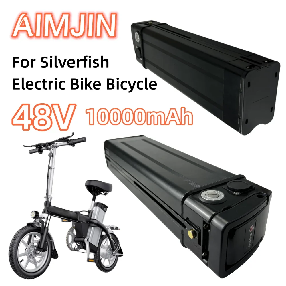 

For Silver Fish 48V 10Ah Lithium ion Rechargeable Battery Built in BMS system No memory effect Safe and durable