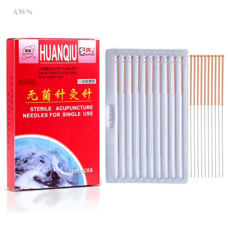 

10Box Copper Handle Steel Acupuncture Needles Chinese Medical Sterilze Awn needle Slim Body Health Face Beauty Care