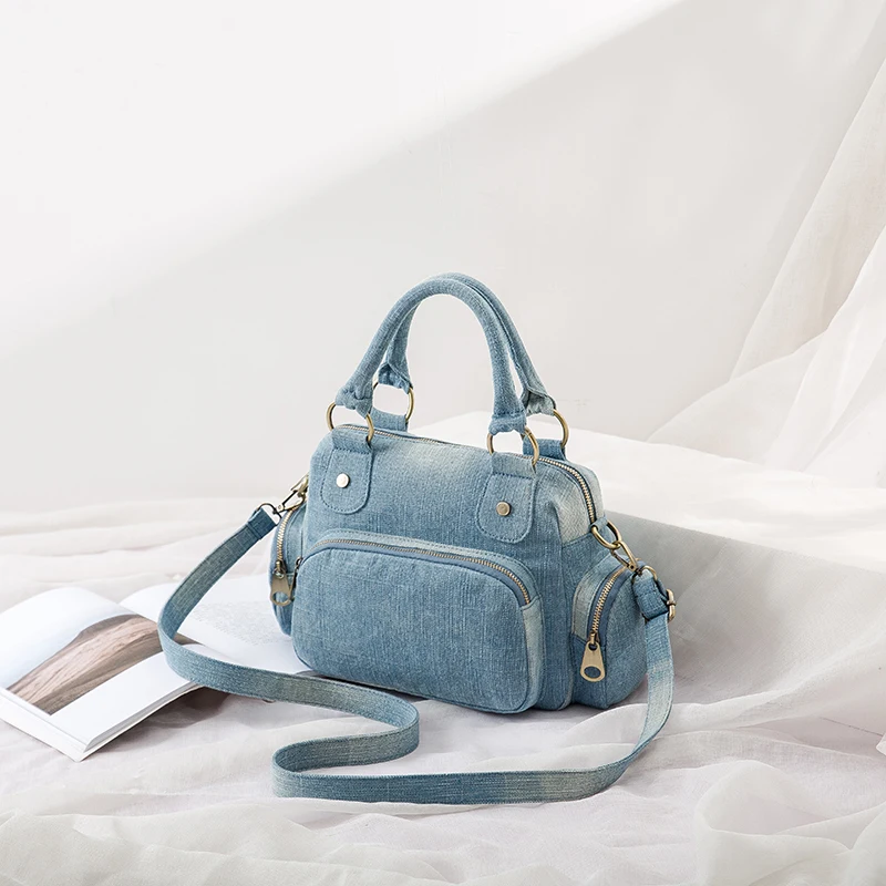 Annouler-女性用デザイナーショルダーバッグ,高品質のデニム