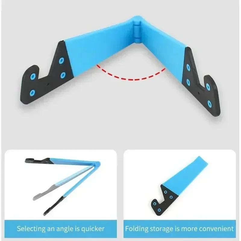 Portable Mini Phone Tablet Holder Desktop Lazy Stand for iPhone 16 15 14 13 Pro Max iPad Samsung S23 Foldable Smartphone Mount — view 3
