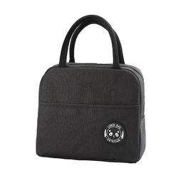 Kids Portable Thermal Lunch Bag - Durable Waterproof Insulated Cooler with Cartoon Design, 6L Capacity (Black)