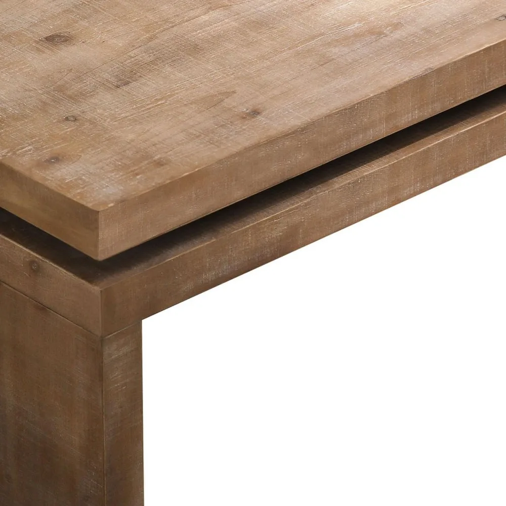 Rectangle Coffee Table for Living Room, Mid Century Modern Coffee Table, Solid Wood Center Table Accent Tea Table for Apartment 5
