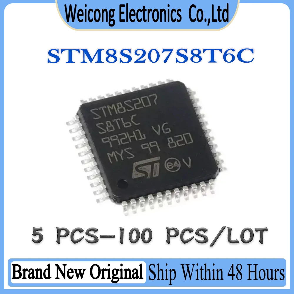 

STM8S207 STM8S207S8T6C STM8S207S8T6 STM8S207S8T STM8S207S8 STM8S207S STM8S STM8 STM New Original IC MCU Chip LQFP-44