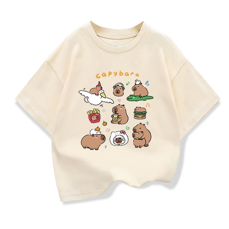 Kids Capybara Print T-Shirt 1