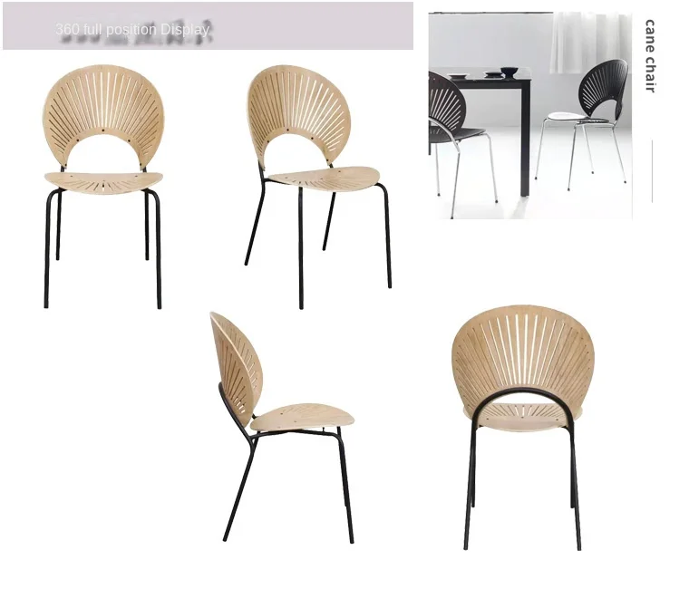 Description Picture 5 of itemOLEVO Nordic Dining Chair Is Made Of Solid Wood With A Simple And Natural Texture Stable Structure Good Load-bearing Capacity