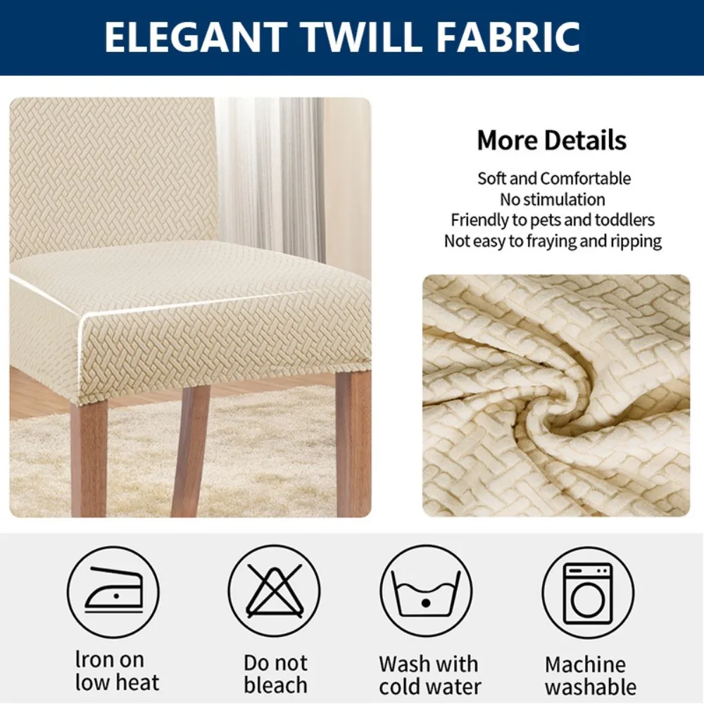 Thick Jacquard Chair Covers T-shaped pattern Chair Seat Case